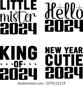 happy new year "svg" design bundle and eps file