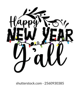 Happy new year SVG,, Design | Happy New Year SVG,, Cut File for Cutting | New year concept, lettering vector illustration isolated on white background.
