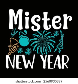 Happy new year SVG,, Design | Happy New Year SVG,, Cut File for Cutting | New year concept, lettering vector illustration isolated on white background.
