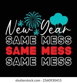 Happy new year SVG,, Design | Happy New Year SVG,, Cut File for Cutting | New year concept, lettering vector illustration isolated on white background.
