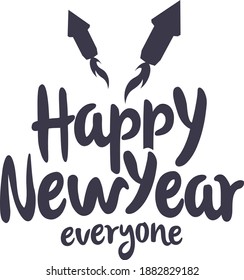 feliz año nuevo svg file eps