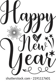 Happy New Year SVG T Shirt Design