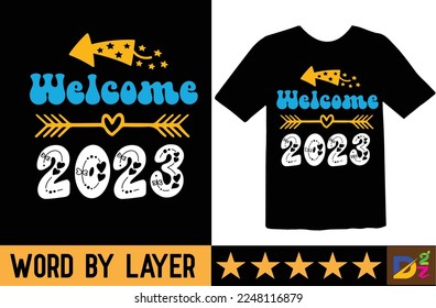 Happy new year svg t shirt design