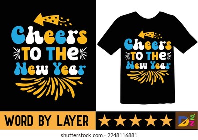 Happy new year svg t shirt design