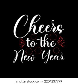 happy new year t shirt design vactor file 