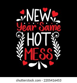 happy new year t shirt design vactor file