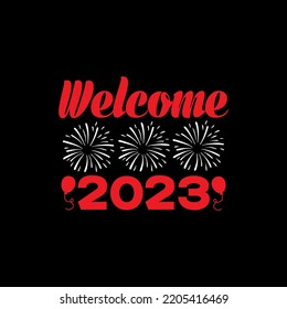 happy new year t shirt design vactor file