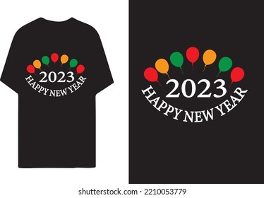 Happy new year t shirt design