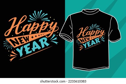 happy new year t shirt design