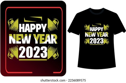 happy new year t shirt design