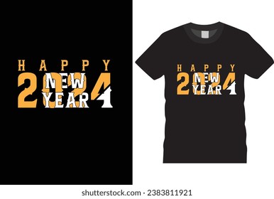 happy new year t shirt design, happy new year 2024, t shirt design, vector, typography, holiday, Ready for t-shirt, mug, gift and other printing., trendy, festival, fireworks.