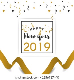 Happy new year template design. Vector illustration eps 10