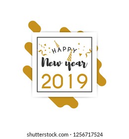 Happy new year template design. Vector illustration eps 10