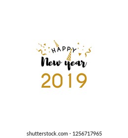 Happy new year template design. Vector illustration eps 10