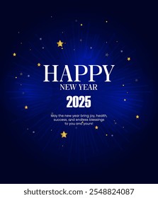 Happy New Year template with Greeting concept for New Year celebration Vector Design