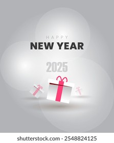 Happy New Year template with Greeting concept for New Year celebration Vector Design