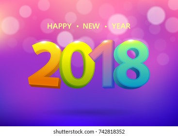 Happy new year template, greeting card, poster, illustration