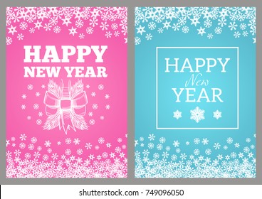 Happy New Year. Template for greeting cards, inviations, posters and more.
