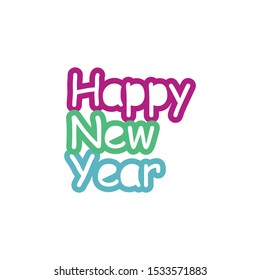 Happy new year template vector