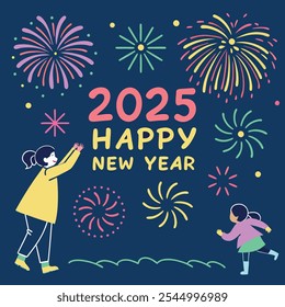 Feliz Año Nuevo Plantilla Arte vectorial ilustración eps