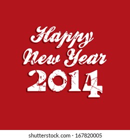 Happy New Year text background with a grunge style scratched effect