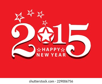 happy new year text background vector illustration 