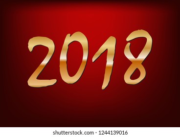 Happy New Year text design. Vector greeting illustration.