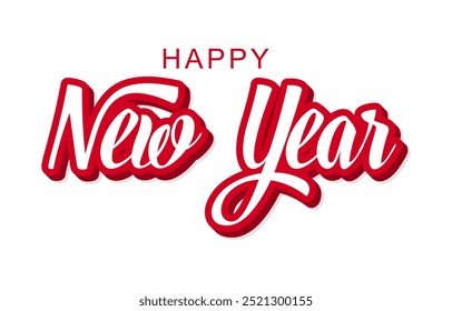 Happy New Year text design vector