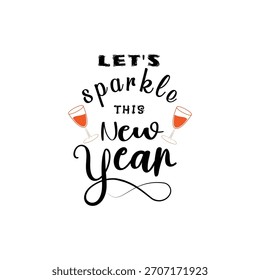 Happy new year text design