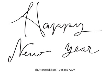 Feliz año nuevo fuente de texto caligrafía escrito a mano símbolo decoración adorno evento feliz navidad evento reluciente fiesta de temporada de lujo 2024 2025 2026 hora de inicio feliz navidad
