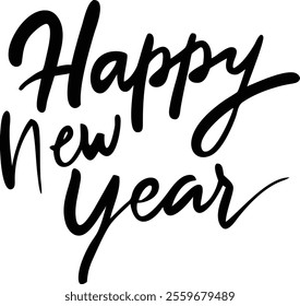 Happy New Year text style