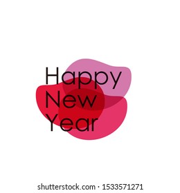Happy new year text template vector