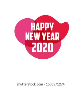 Happy new year text template vector