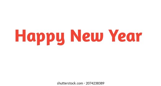 Happy new year text vector illustration on white background