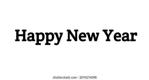 happy new year text vector. happy new year hand lettering inscription holiday design, calligraphy vector illustration