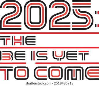 Happy New Year text Vector design. Vector greeting illustration. 2025 Happy New Year poster or card design template. Vector happy new year greeting