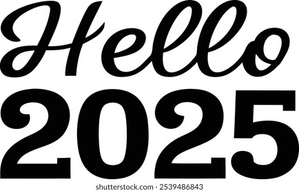 Happy New year Text, Vector illustration on white Background
