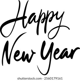 Happy New Year text vector