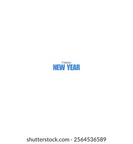 happy new year text vector design isolated in white background