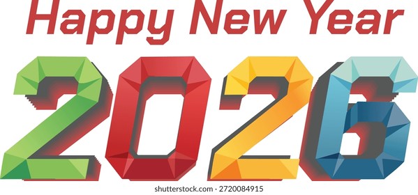 Feliz año nuevo Vector de texto