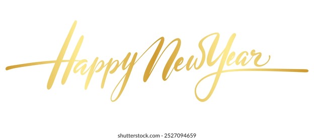 GLÜCKLICHES NEUES JAHR Text schreiben mit goldener Tinte