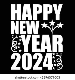feliz año nuevo. este vector para camisetas y otros usos