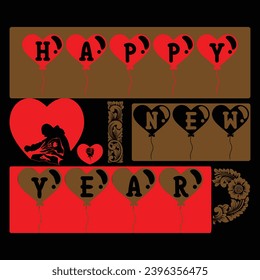 happy new year. this vector for t shirt and other uses