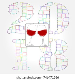 Happy New Year . Toasting .