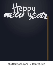 Happy new year topper. vector