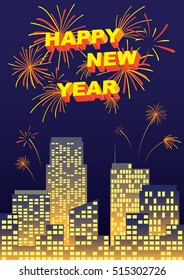 happy new year in town concept background