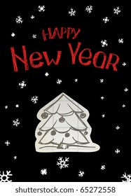 Happy new year tree