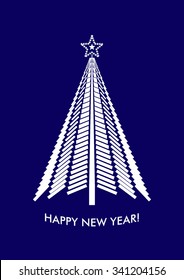 Happy New Year Tree! The blue background is a beautiful tree zen