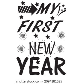 Happy new Year T-shirt  Design EPS 