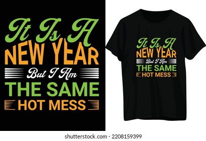 Happy New Year T-Shirt Design. 